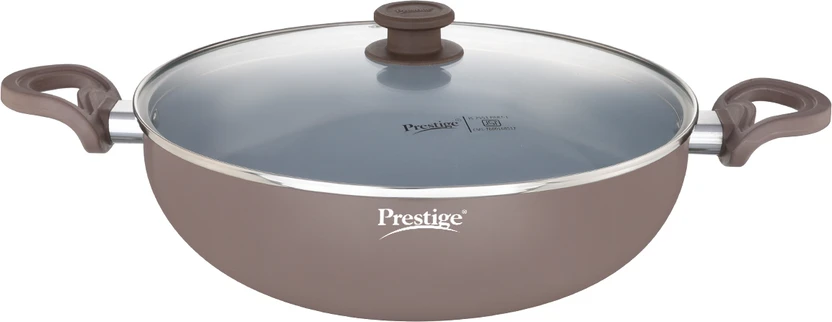 Prestige Ceraglide Duo Ceramic Coating|High Heating|Cool Touch Handle Kadhai 30 cm diameter wit Flipkart sale
