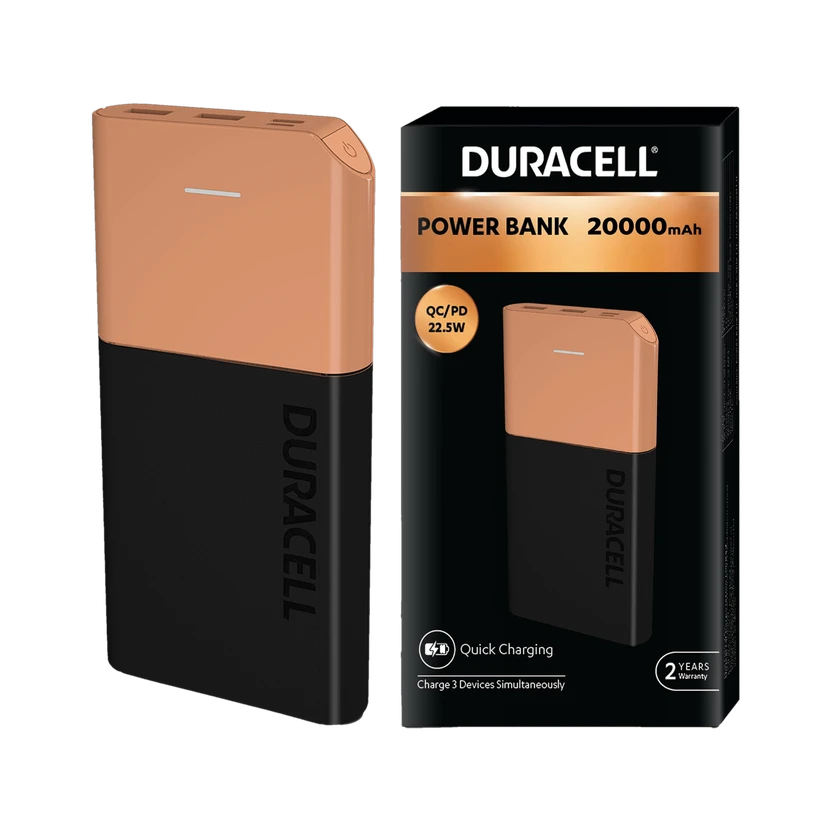 DURACELL 20000 mAh 22.5 W Slim Pocket Size Power Bank Flipkart sale