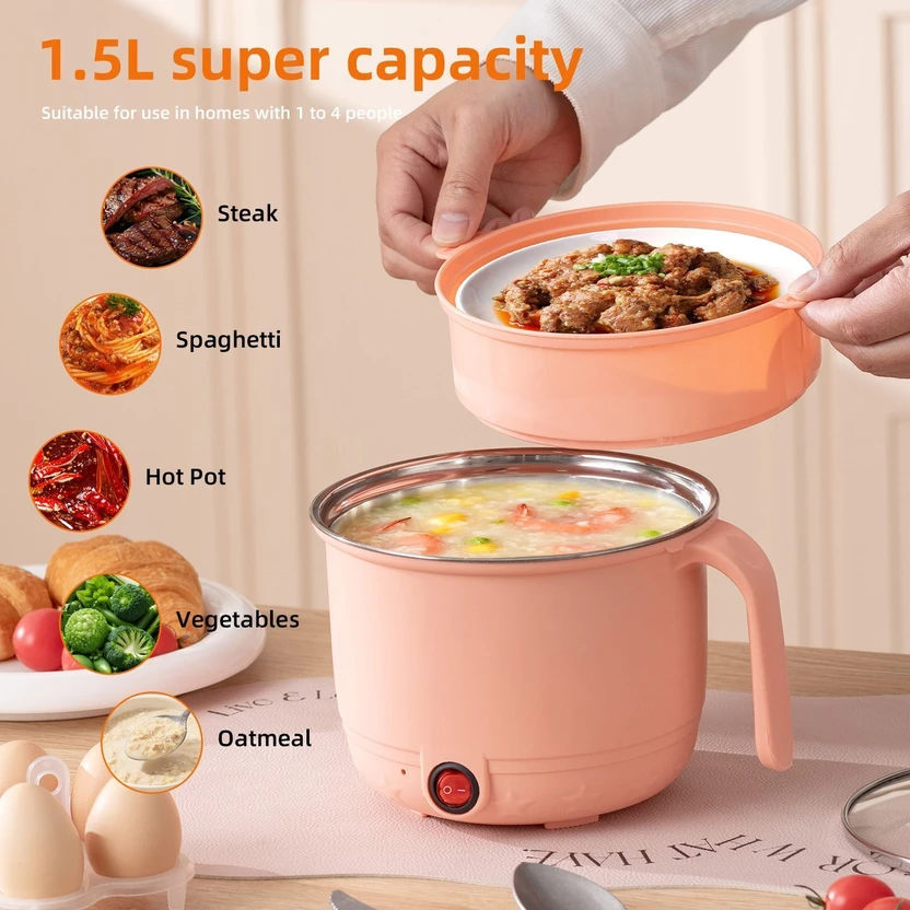 WeProve Multipurpose Electric Kettle 1.5 Litter Steel Electric Pot with Steamer Noodles Multi C Flipkart sale