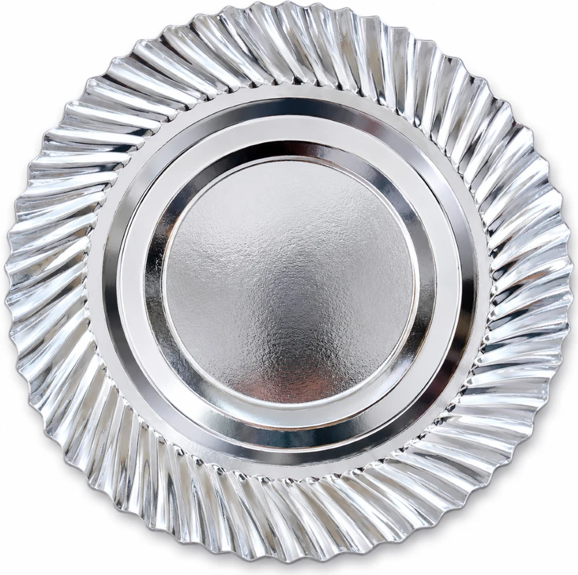 Maahi Pack of 100 Paper Silver plate(180 GSM) Dinner Set Flipkart sale