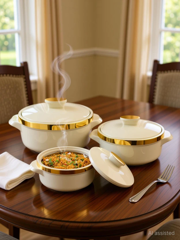 NARIYA ISI CERTIFIED NEW CASSEROLE SET COMES WITH 3 DIFFERENT CAPACITY FOR DAILY USE Pack of 3 Flipkart sale
