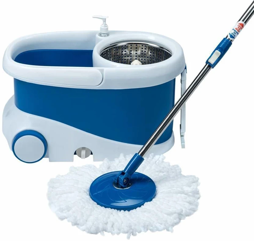 WAYMORE Pride Mop floor cleaner pocha with steel wringer, jumbo wheels and 2 refills Mop Set Flipkart sale