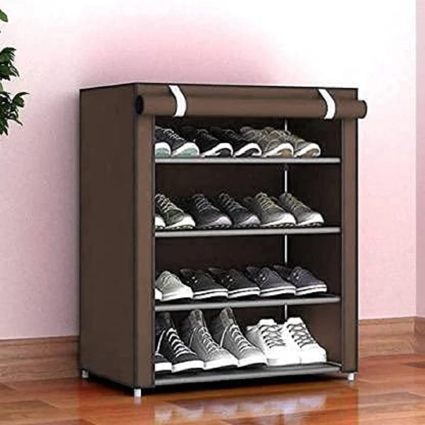 ZENVEXYO Premium Multipurpose Plastic Shoe Rack with Door & Dustproof Cover Plastic Shoe Sta Flipkart sale