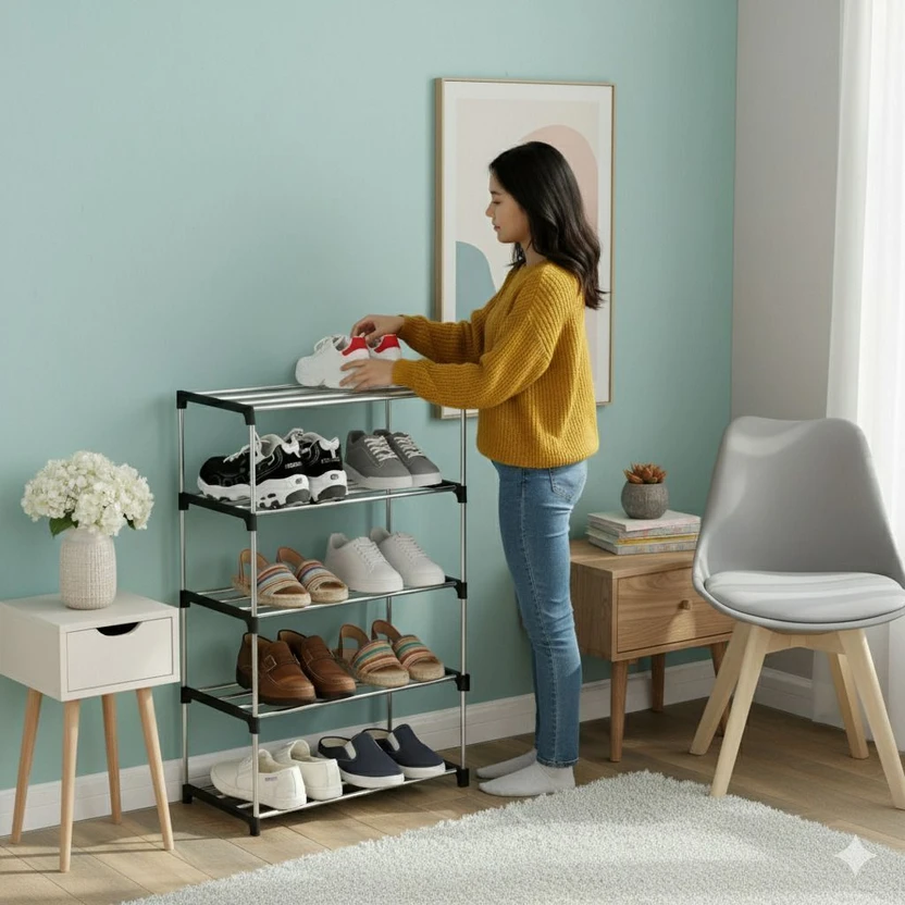 SKEDIZ 6 Tier Multipurpose Plastic Shoe Rack, Durable & Lightweight Shoe Organizer Plastic C Flipkart sale