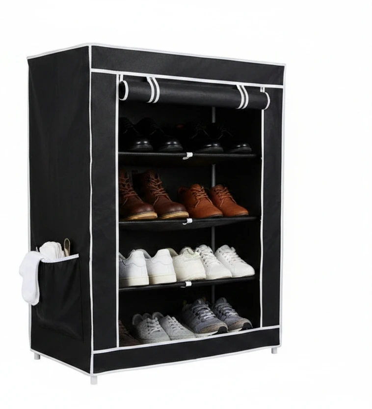 SoraChi A4 Black Plastic Shoe Stand Flipkart sale