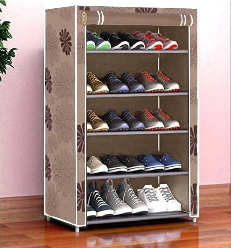 FLIPZON Iron and Fabric Multi-Purpose Shoe Rack, 5 Shelf Metal Shoe Stand Flipkart sale