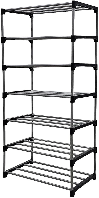 EXPOSURE COLLAPSIBLE OPEN METAL PIPES SHELF SHOE SHOE RACK 7 LAYER Metal Collapsible Shoe St Flipkart sale