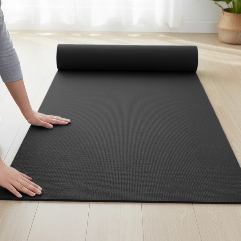 VIFITKIT 4mm Anti-Skid Yoga Mat with Carry Bag for Home Gym & Outdoor Workout Black 4 mm Yog Flipkart sale
