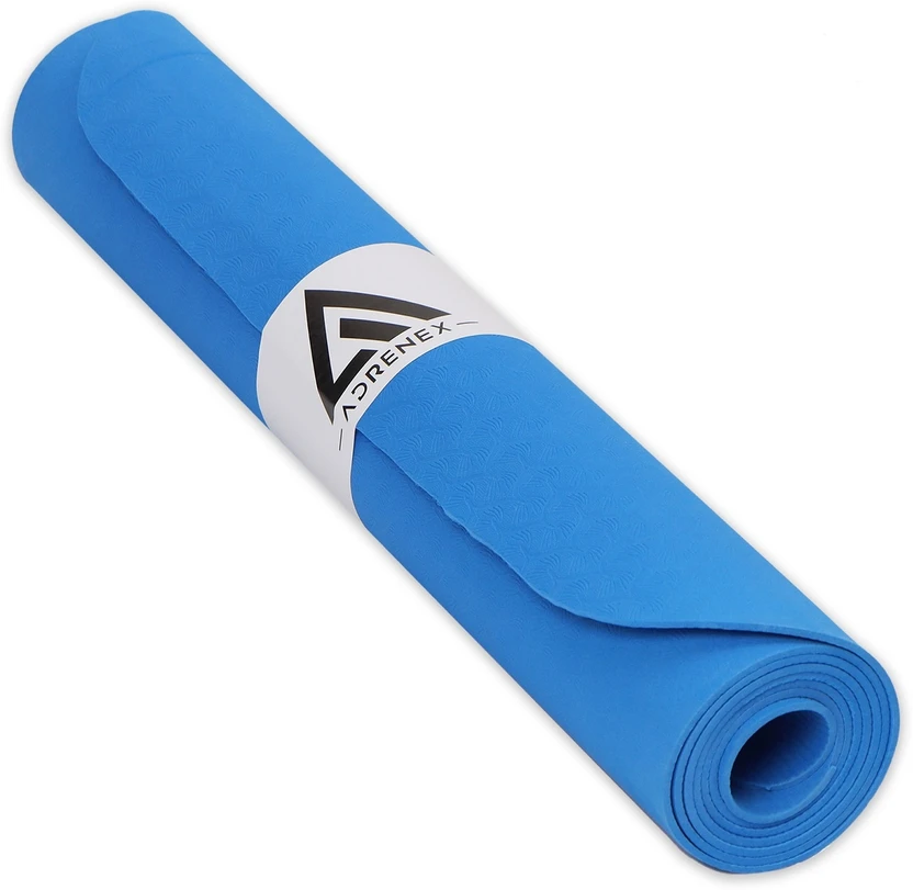 Adrenex Lightweight, Anti-Slip, Soft EVA 4 mm Yoga Mat for Men & Women, Exercise & Gym Blue Flipkart sale