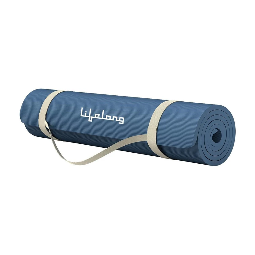 Lifelong Yoga Mat for Gym, Yoga & Home Workout | EVA Material 4mm Thick Anti-Slip Blue 4 mm Flipkart sale