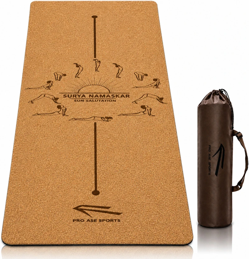 Proase Surya Namaskar Cork Yoga Mat 4.5mm 4.5 mm Yoga Mat Flipkart sale