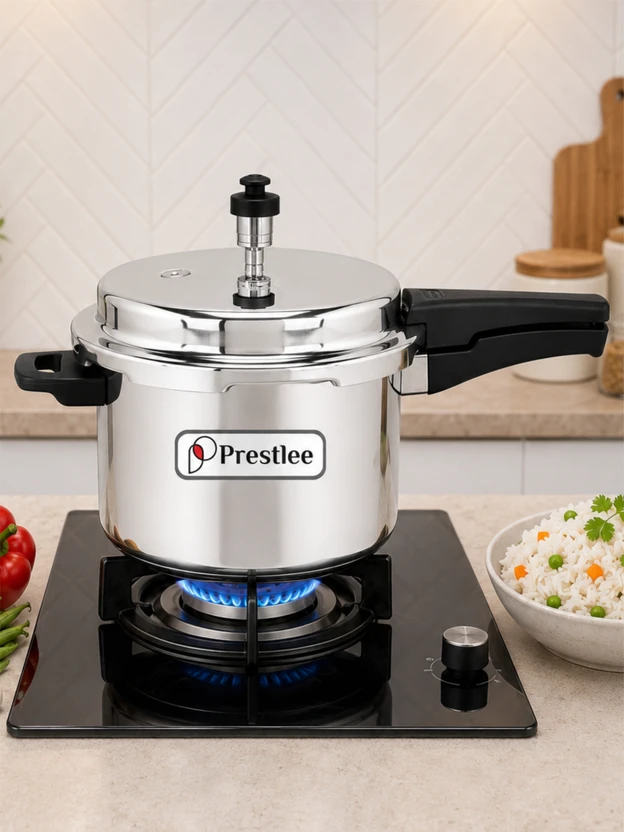 Prestlee DELUXE 5 Liter Aluminium Outer lid Pressure Cooker 5 L Outer Lid Pressure Cooker Flipkart sale