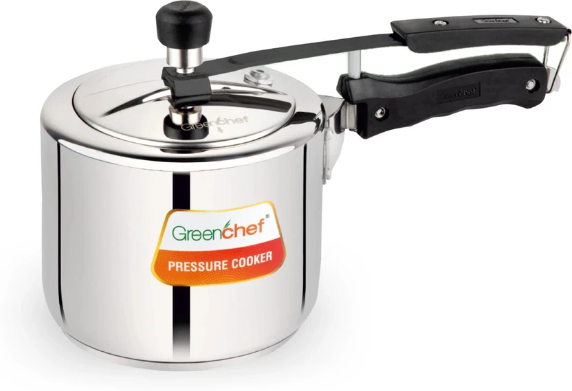 Greenchef Classic Inner lid stainless steel 3 L Inner Lid Induction Bottom Pressure Cooker Flipkart sale
