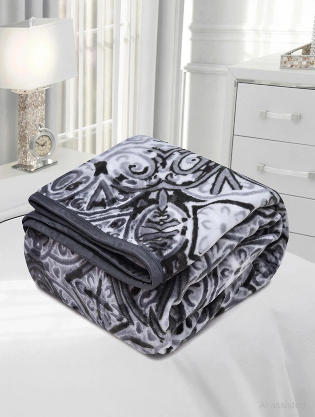 SPANGLE Printed Double Mink Blanket for Mild Winter Flipkart sale