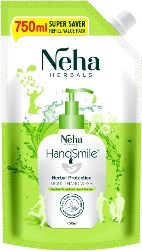Neha Herbals Green Handwash HandSmile - 750 ml Hand Wash Refill Pouch Flipkart sale