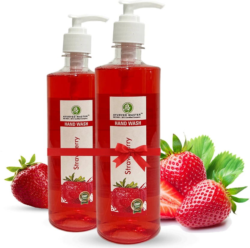 AYURVED MASTER STRAWBERRY HAND WASH 500ML WITH LOTION PUMP -2PICS COMBO Hand Wash Pump Dispe Flipkart sale