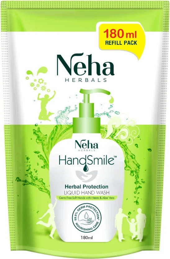 Neha Herbals Green Handwash -180 ml Hand Wash Refill Pouch Flipkart sale