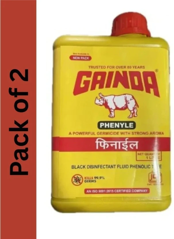 GAINDA Black Phenyl Disinfectant - A Powerful Germicide With Strong Aroma (Pack Of 2) origin Flipkart sale