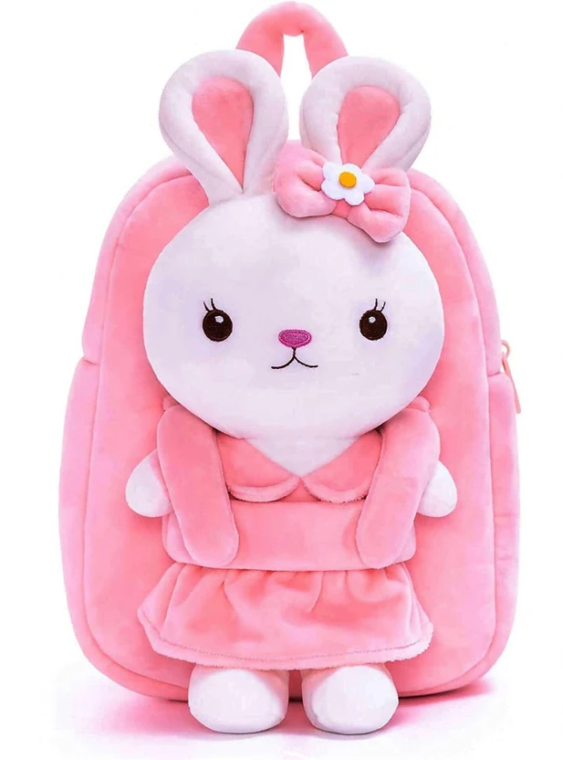 Frantic Kids Soft Animal Cartoon Velvet Plush School (Full Body Rabbit) Waterproof Backpack Flipkart sale