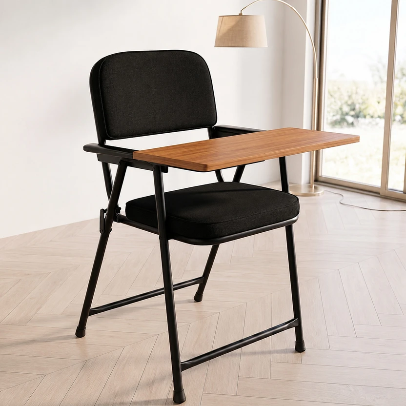 FURNIMAX Folding study chair | chair with pad black Fabric Study Folding Chair Flipkart sale
