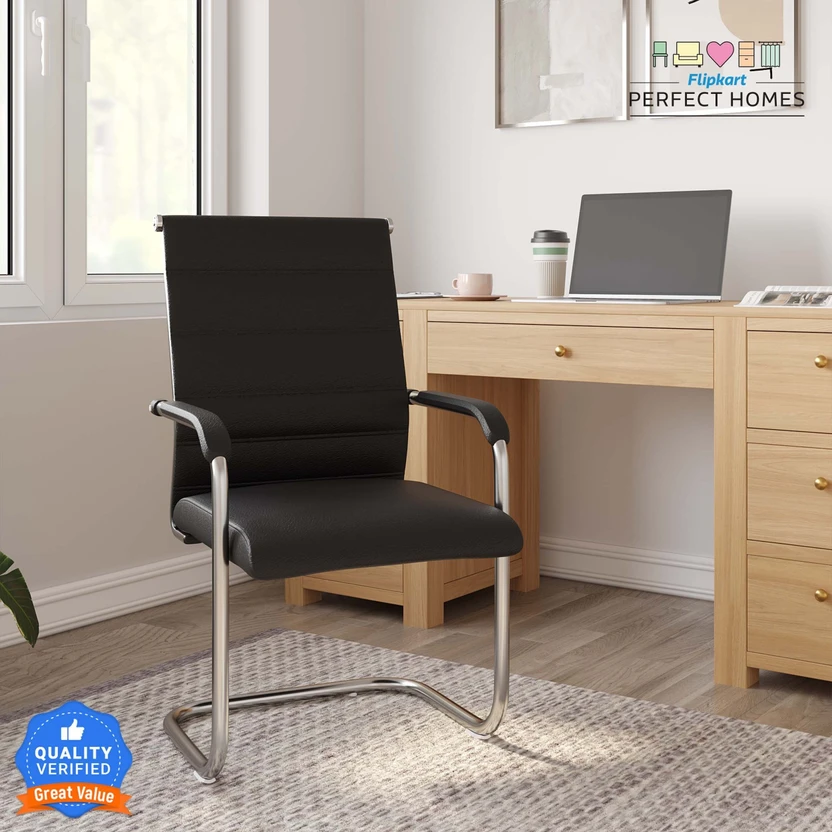 Flipkart Perfect Homes Comfortable Chrome Steel with Cushion seat Back & Heavy Frame Leather Flipkart sale