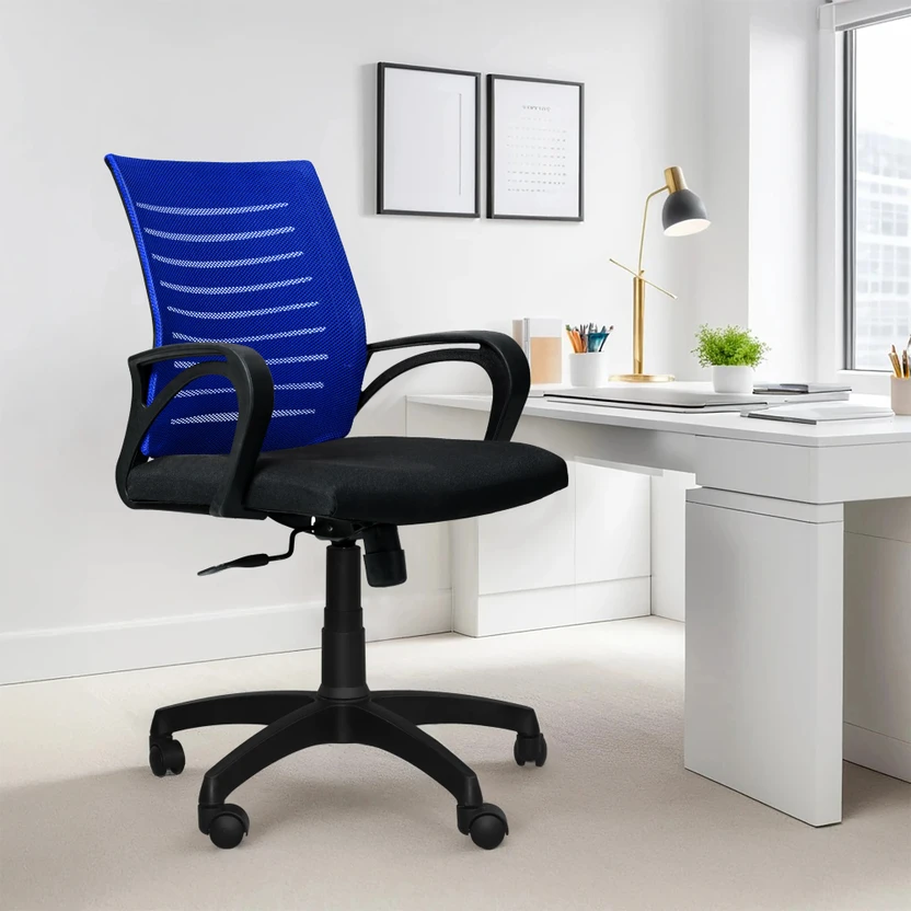 Comfort Mantra Bolt Chair Ergonomic Office Chair Mid Back Lumbar Support Armrest Fabric Offi Flipkart sale