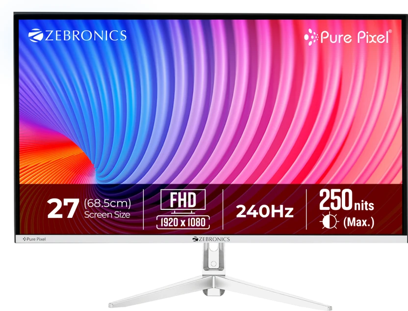 ZEBRONICS EA Series 68.58 cm (27 inch) Full HD LED Backlit VA Panel with Anti-Glare Display, Flipkart sale