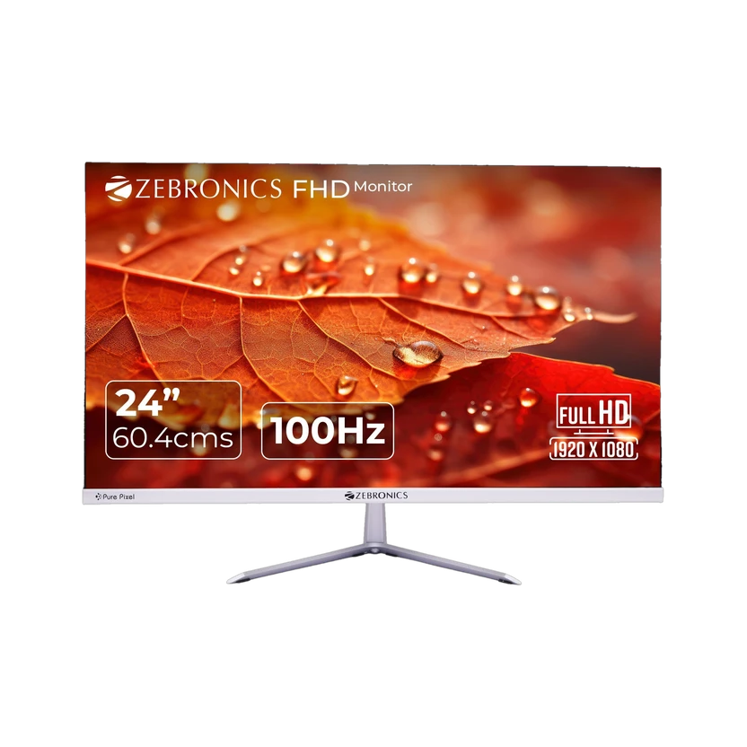 ZEBRONICS Pure Pixel 60.4 cm (24 inch) Full HD LED Backlit VA Panel with 250 nits brightness Flipkart sale
