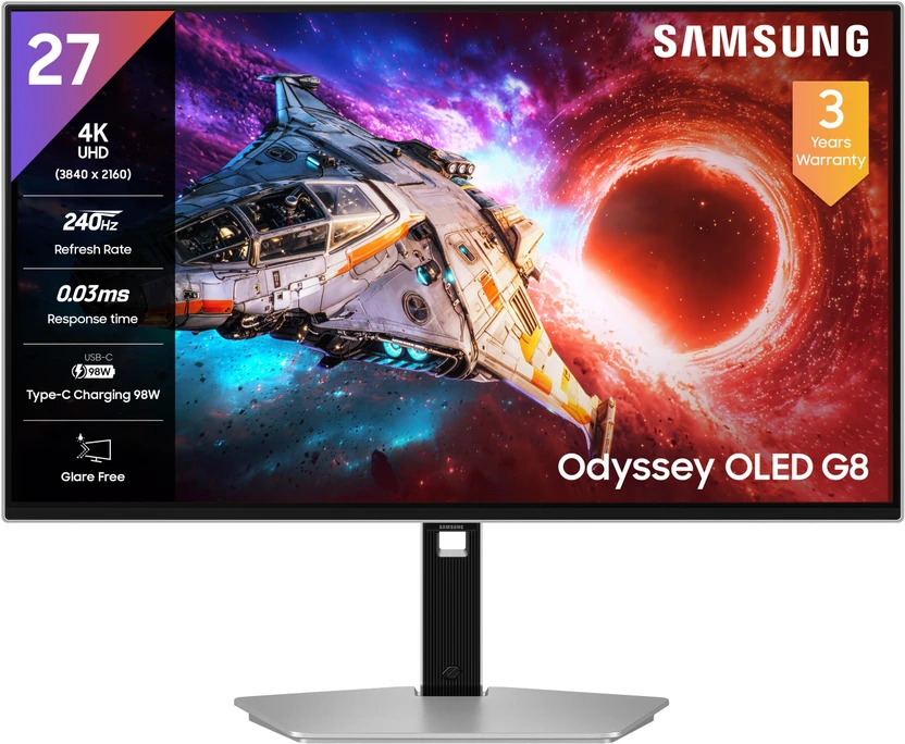 Samsung Odyssey OLED G8 67.69 cm (27 inches) 4K Ultra HD LED Backlit OLED Panel Gaming Monit Flipkart sale