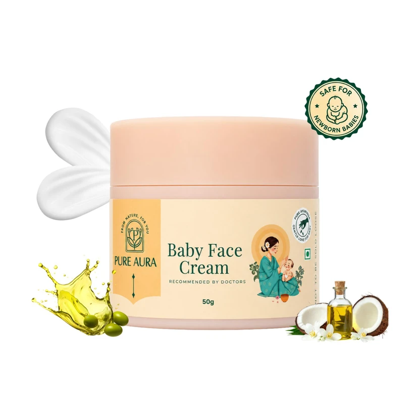 Pure Aura Baby Face Cream | Ayurvedic & Organic Face Cream for Kids Flipkart sale