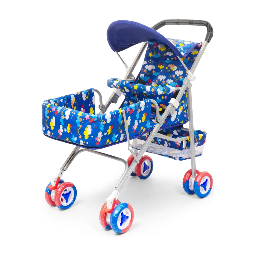 V House Magic Vibrant Geometric Print Baby Pram & Stroller with Adjustable Sun Canopy Pram Flipkart sale