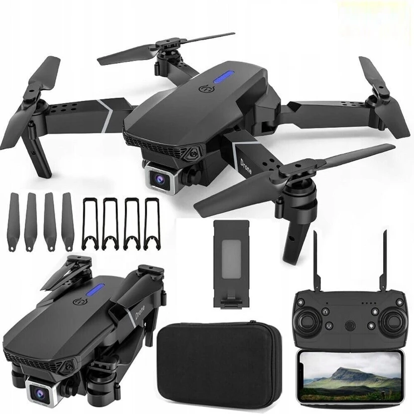 Moxii Foldable Drone with 4K/HD Dual Camera | FPV Live Video, WiFi, Gesture Drone Drone Flipkart sale