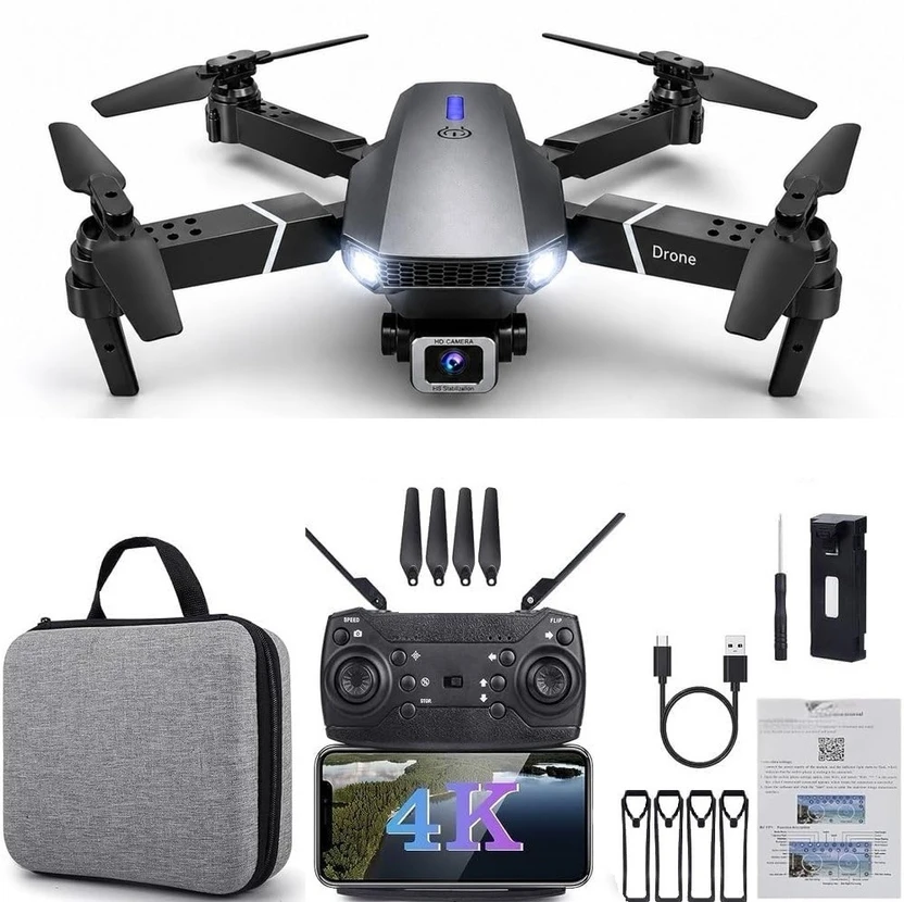 WALLI WILLA 4k dual camera drone E88 Pro Foldable-Quadcopter Long Battery Life-WIFI Drone Flipkart sale