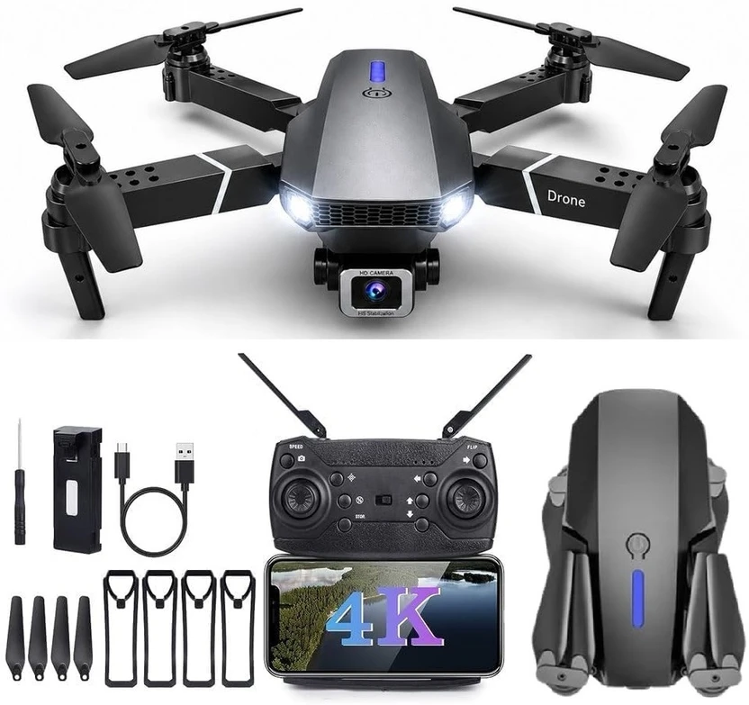 DRAVYA WILLA E88 Pro Max Drone with 4K HD Dual Cameras, Foldable Quadcopter Drone Flipkart sale