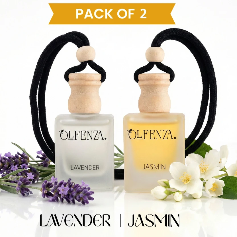 OLFENZA Lavender-Jasmin Car Freshener Diffuser Hanging Perfumes Fragrance(2-Pic) Flipkart sale