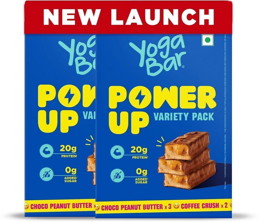 Yogabar PowerUp 20g Protein Bar Variety Pack of 10 Protein Bars Flipkart sale