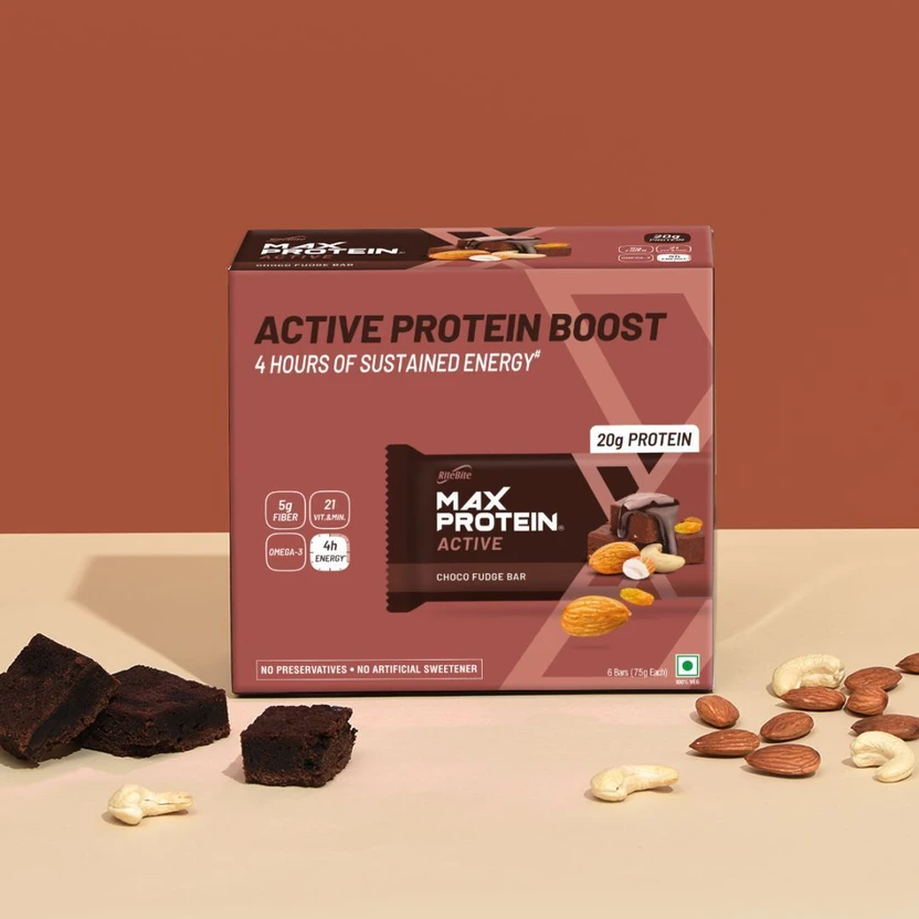 RiteBite Max Protein Active Choco Fudge 20g Protein Bars with 5g Fiber & 21 Vit. & Minerals Flipkart sale