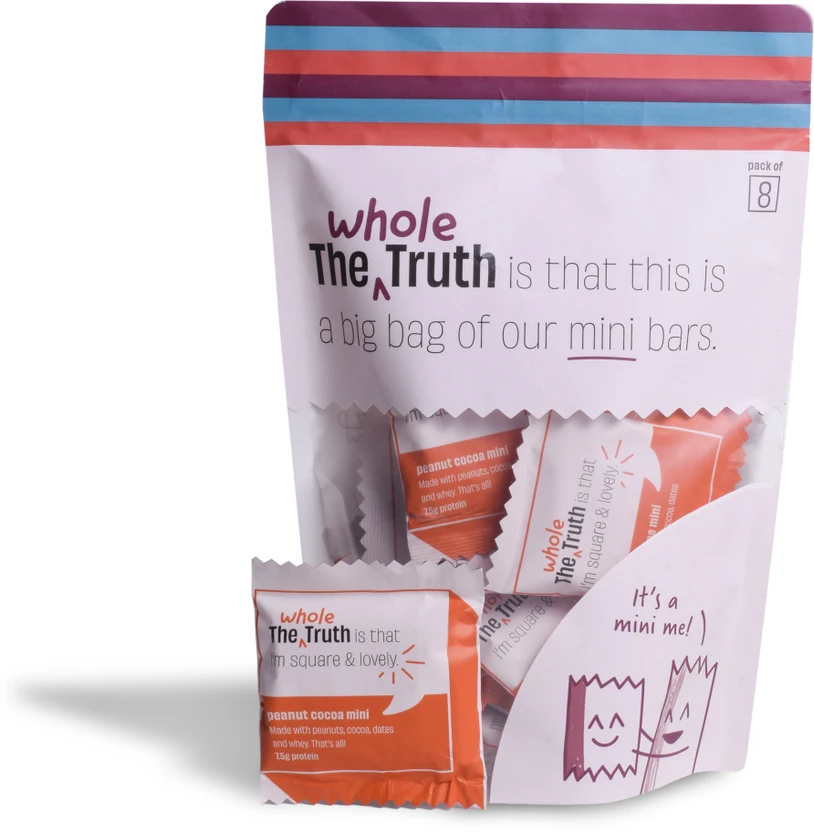 The Whole Truth Peanut Cocoa | Pack of 8 | Mini Protein Bars Flipkart sale