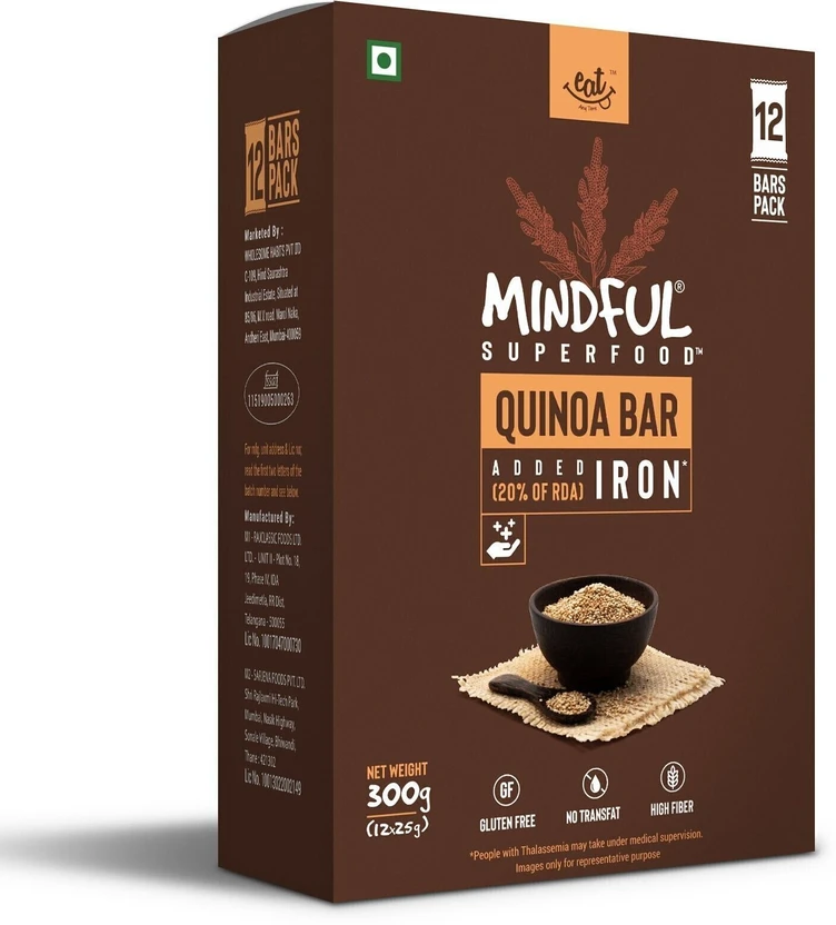 Eat Anytime Healthy Energy Quinoa Bar | Gluten Free & High Fiber-(12Pcs.x 25g) Nutrition Bar Flipkart sale