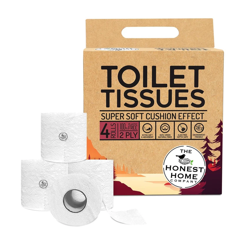 The Honest Home Company Toilet Roll, 2PLY, Toilet Tissues- (4 Rolls , 1200 Pulls) Toilet Pap Flipkart sale