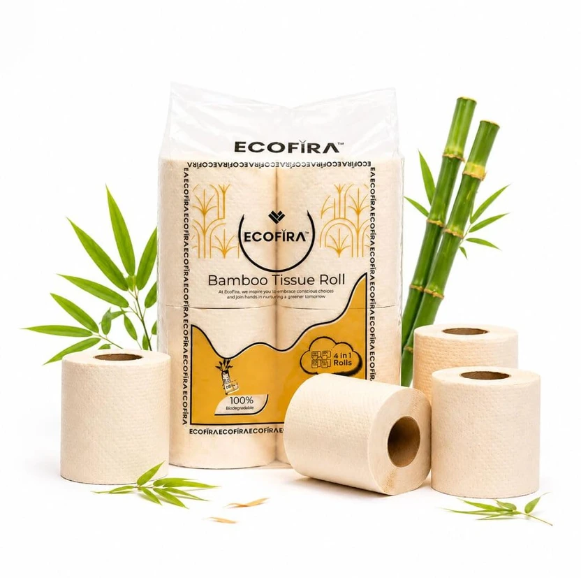 ecofira Bamboo (pack of 4) Toilet Paper Roll Flipkart sale