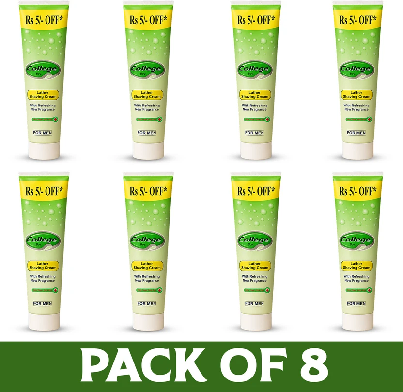 VETONI College Boy Lather Shaving Cream for Men with Refreshing New Fragrance|Pack of 8 Flipkart sale