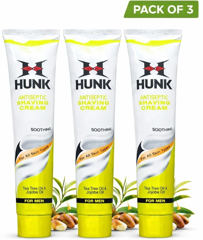 LABOLIA HUNK Antiseptic Shaving Cream with Menthol, Jojoba Oil, Tea Tree Oil - 120gm*3qty Flipkart sale