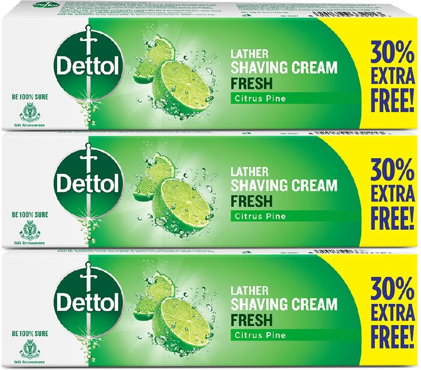 Dettol Fresh Lather Shaving Cream for Men, Citrus Pine, Smooth Shave, Moisturize Skin Flipkart sale