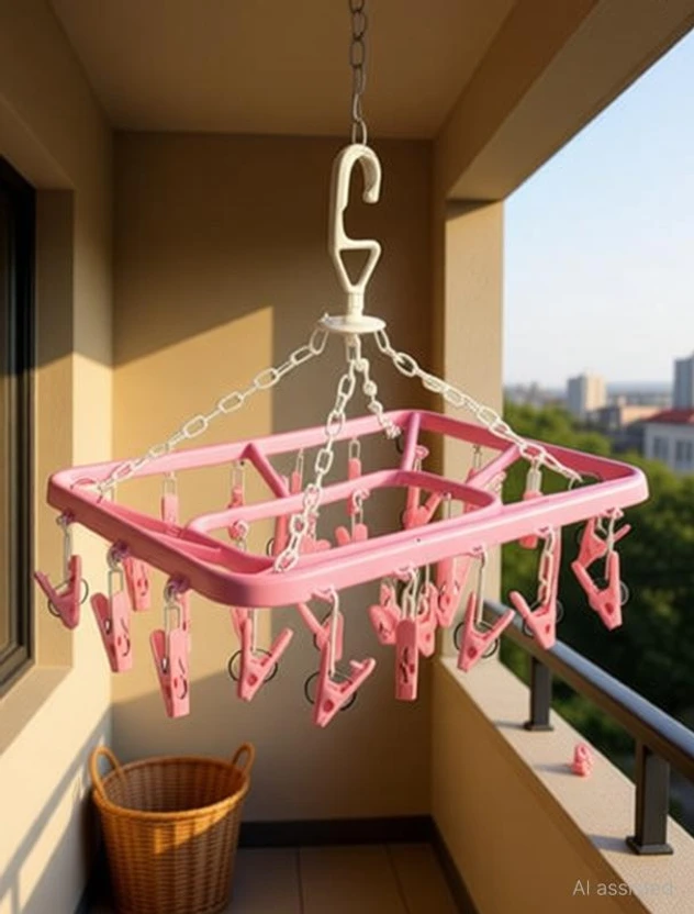 SK NAHAR Collection Plastic Ceiling Cloth Dryer Stand 360 Degree (32 Clip) Portable Folding Flipkart sale