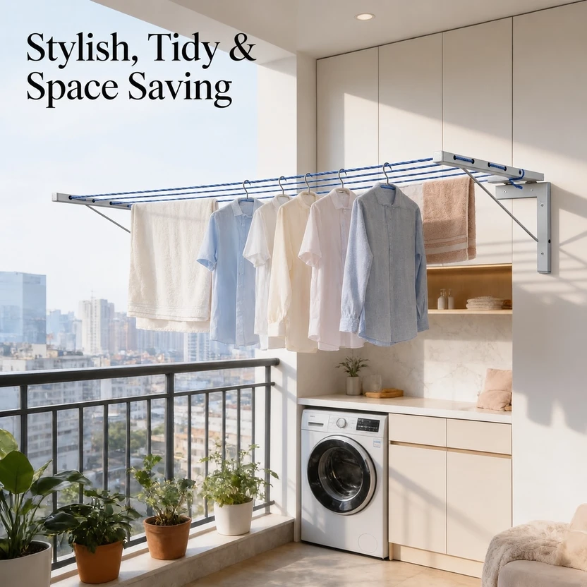 FAF Steel Wall Cloth Dryer Stand 5T Foldable Cloth Drying Stand FAFCDS03 Flipkart sale