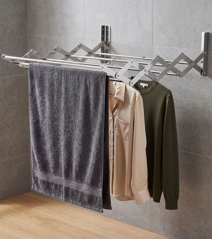Oathman Steel Wall Cloth Dryer Stand Heavy Duty 8-Pipe Foldable Wall Mounted Clothes Drying Flipkart sale