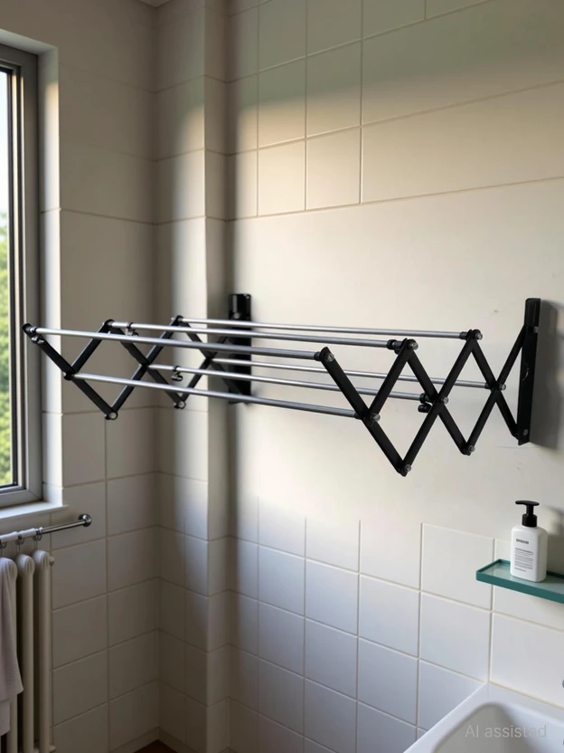 DRY LINE Steel Wall Cloth Dryer Stand 2.5 Feet ( 12 x 30 inch ) FOLDABLE RUST PROOF Flipkart sale