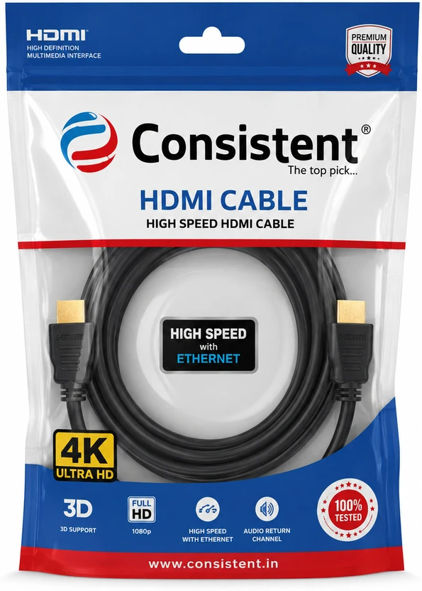 consistent HDMI Cable 5 m 3mtr HDMI Flipkart sale