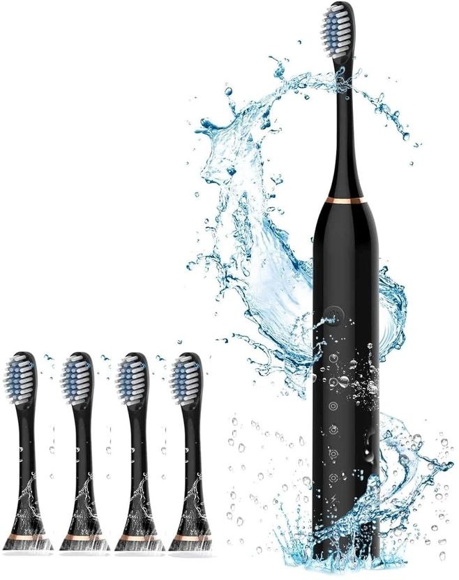 Hiply Electric Toothbrush for Adults & Kids 5 Cleaning Modes 4 Brush Heads Waterproof Electr Flipkart sale